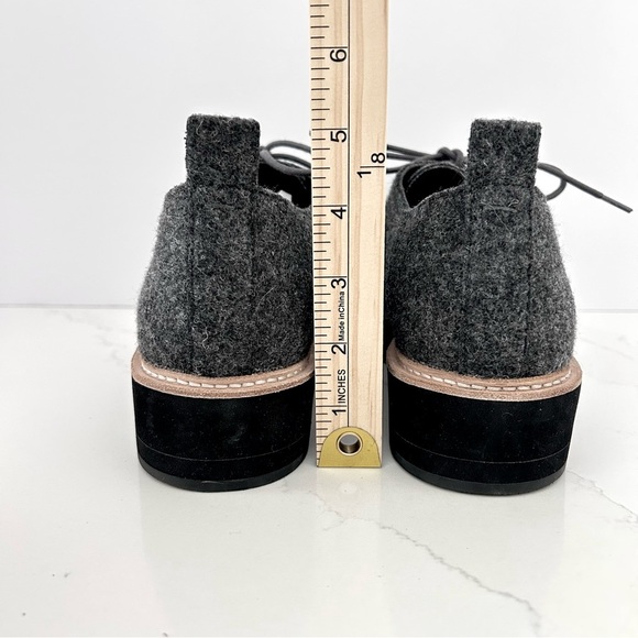 Eileen Fisher System Nims Platform Oxford Shoes Lace Up Grey Felt Size 10 NWOT - Picture 11 of 14